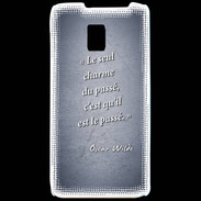 Coque LG P990 Charme passé Bleu Citation Oscar Wilde
