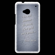 Coque HTC One Charme passé Bleu Citation Oscar Wilde
