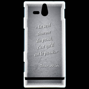 Coque Sony Xperia U Charme passé Noir Citation Oscar Wilde