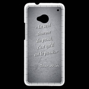 Coque HTC One Charme passé Noir Citation Oscar Wilde