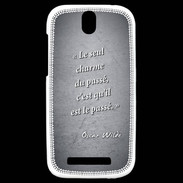 Coque HTC One SV Charme passé Noir Citation Oscar Wilde