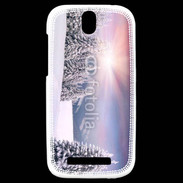 Coque HTC One SV paysage d'hiver