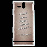 Coque Sony Xperia U Charme passé Rouge Citation Oscar Wilde