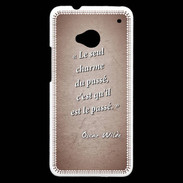 Coque HTC One Charme passé Rouge Citation Oscar Wilde