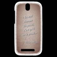 Coque HTC One SV Charme passé Rouge Citation Oscar Wilde
