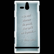 Coque Sony Xperia U Charme passé Turquoise Citation Oscar Wilde