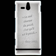 Coque Sony Xperia U Charme passé Gris Citation Oscar Wilde