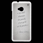 Coque HTC One Charme passé Gris Citation Oscar Wilde