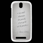 Coque HTC One SV Charme passé Gris Citation Oscar Wilde