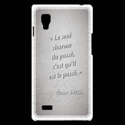 Coque LG Optimus L9 Charme passé Gris Citation Oscar Wilde