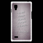 Coque LG Optimus L9 Charme passé Violet Citation Oscar Wilde