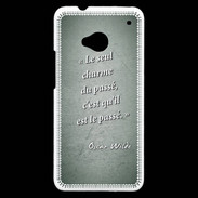 Coque HTC One Charme passé Vert Citation Oscar Wilde