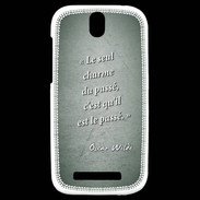 Coque HTC One SV Charme passé Vert Citation Oscar Wilde