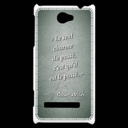 Coque HTC Windows Phone 8S Charme passé Vert Citation Oscar Wilde