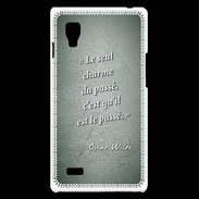 Coque LG Optimus L9 Charme passé Vert Citation Oscar Wilde