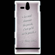 Coque Sony Xperia U Charme passé Rose Citation Oscar Wilde