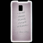 Coque LG P990 Charme passé Rose Citation Oscar Wilde