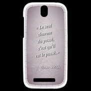Coque HTC One SV Charme passé Rose Citation Oscar Wilde