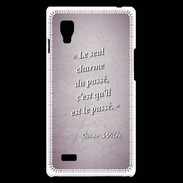 Coque LG Optimus L9 Charme passé Rose Citation Oscar Wilde