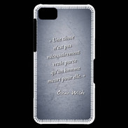 Coque Blackberry Z10 Chose vraie Bleu Citation Oscar Wilde