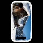 Coque HTC One SV Chalet enneigé