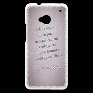 Coque HTC One Chose vraie Rose Citation Oscar Wilde