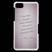 Coque Blackberry Z10 Chose vraie Rose Citation Oscar Wilde