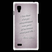 Coque LG Optimus L9 Chose vraie Rose Citation Oscar Wilde