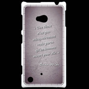 Coque Nokia Lumia 720 Chose vraie Violet Citation Oscar Wilde