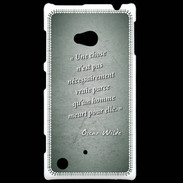 Coque Nokia Lumia 720 Chose vraie Vert Citation Oscar Wilde