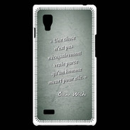 Coque LG Optimus L9 Chose vraie Vert Citation Oscar Wilde