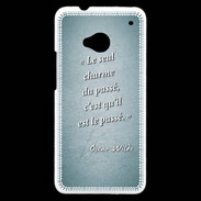 Coque HTC One Chose vraie Turquoise Citation Oscar Wilde