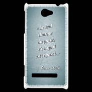 Coque HTC Windows Phone 8S Chose vraie Turquoise Citation Oscar Wilde