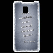 Coque LG P990 Conscience Bleu Citation Oscar Wilde