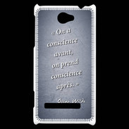 Coque HTC Windows Phone 8S Conscience Bleu Citation Oscar Wilde