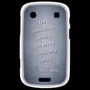 Coque Blackberry Bold 9900 Conscience Bleu Citation Oscar Wilde