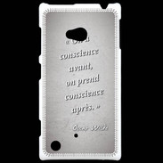 Coque Nokia Lumia 720 Conscience Gris Citation Oscar Wilde