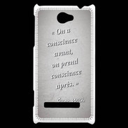 Coque HTC Windows Phone 8S Conscience Gris Citation Oscar Wilde