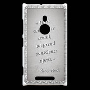 Coque Nokia Lumia 925 Conscience Gris Citation Oscar Wilde