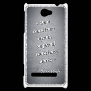 Coque HTC Windows Phone 8S Conscience Noir Citation Oscar Wilde