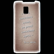 Coque LG P990 Conscience Rouge Citation Oscar Wilde