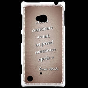 Coque Nokia Lumia 720 Conscience Rouge Citation Oscar Wilde