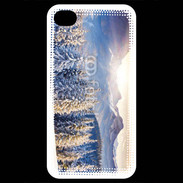 Coque iPhone 4 / iPhone 4S Montagne enneigée et ensoleillée