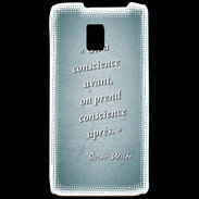 Coque LG P990 Conscience Turquoise Citation Oscar Wilde