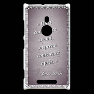 Coque Nokia Lumia 925 Conscience Violet Citation Oscar Wilde