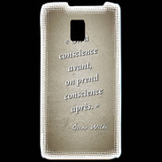 Coque LG P990 Conscience Sepia Citation Oscar Wilde