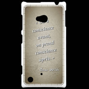 Coque Nokia Lumia 720 Conscience Sepia Citation Oscar Wilde