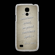 Coque Samsung Galaxy S4mini Conscience Sepia Citation Oscar Wilde