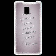 Coque LG P990 Conscience Rose Citation Oscar Wilde