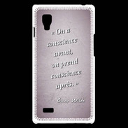 Coque LG Optimus L9 Conscience Rose Citation Oscar Wilde